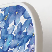 Raquette De Pickleball Nom floral bleu Pickleball Paddle (Détail gauche)