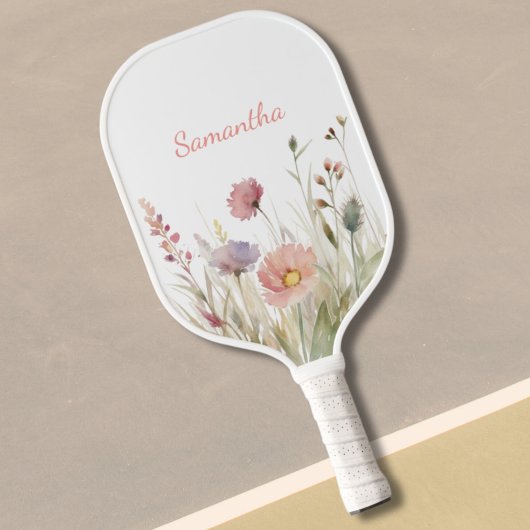Raquette De Pickleball Nom Floral Pretty Rose