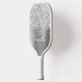 Raquette De Pickleball Nom Glam Argent Pailleté (Gauche)