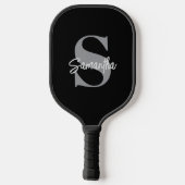 Raquette De Pickleball Nom initial du monogramme (Verso)