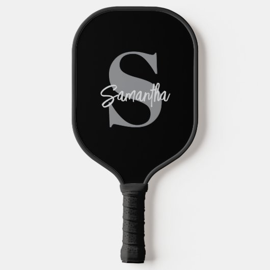 Raquette De Pickleball Nom initial du monogramme (Verso)