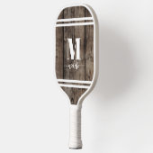 Raquette De Pickleball Nom Monogramme personnalisé (Gauche)