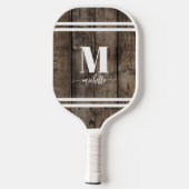 Raquette De Pickleball Nom Monogramme personnalisé (Verso)