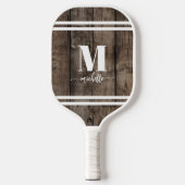 Raquette De Pickleball Nom Monogramme personnalisé (Recto)