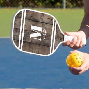 Raquette De Pickleball Nom Monogramme Personnalisé