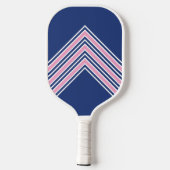 Raquette De Pickleball Nom Monogramme personnalisé Initiales Retro Rose N (Verso)