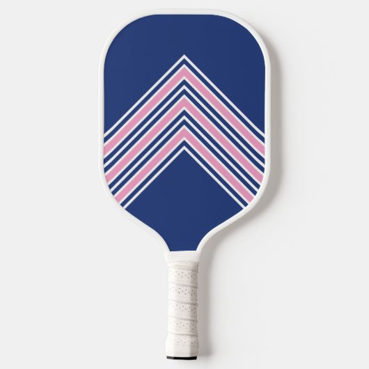 Raquette De Pickleball Nom Monogramme personnalisé Initiales Retro Rose N (Verso)