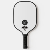 Raquette De Pickleball Nom monographique unique Noir blanc (Recto)