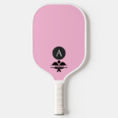 Raquette De Pickleball Nom monographique unique rose blanc (Recto)