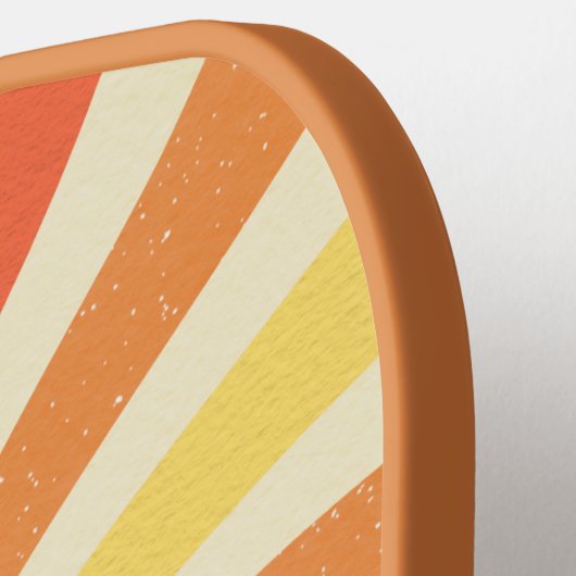 Raquette De Pickleball Nom personnalisé Arc arc-en-ciel incurvé rétro (Détail gauche)