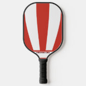 Raquette De Pickleball Nom personnalisé Bandes rouges et blanches (Recto)