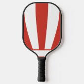 Raquette De Pickleball Nom personnalisé Bandes rouges et blanches (Verso)
