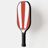 Raquette De Pickleball Nom personnalisé Bandes rouges et blanches (Gauche)