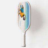 Raquette De Pickleball Nom personnalisé Beach Parrot (Gauche)