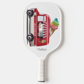 Raquette De Pickleball Nom personnalisé Camion de crème glacée (Verso)