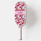 Raquette De Pickleball Nom personnalisé Cerisier Fleur rose (Gauche)