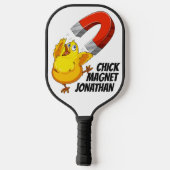 Raquette De Pickleball Nom personnalisé Chick Magnet (Verso)