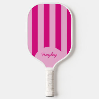 Raquette De Pickleball Nom personnalisé de la bande rose mignonne moderne