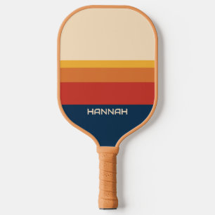 Raquette De Pickleball Nom personnalisé des bandes vintages