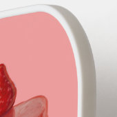 Raquette De Pickleball Nom personnalisé du gâteau fraise (Détail gauche)