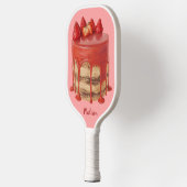Raquette De Pickleball Nom personnalisé du gâteau fraise (Gauche)