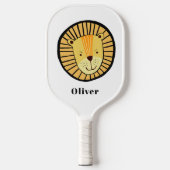 Raquette De Pickleball Nom personnalisé du lion (Recto)