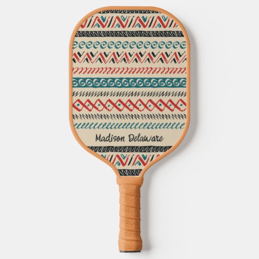 Raquette De Pickleball Nom personnalisé du Motif Aztec (Recto)