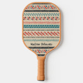 Raquette De Pickleball Nom personnalisé du Motif Aztec (Verso)