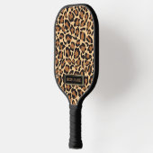 Raquette De Pickleball Nom personnalisé du Motif Leopard Seamless (Gauche)