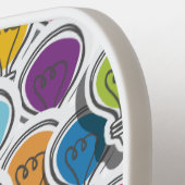 Raquette De Pickleball Nom personnalisé du Motif Lightbulb (Détail gauche)