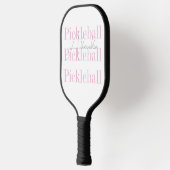 Raquette De Pickleball Nom personnalisé Femmes rose minimal (Gauche)