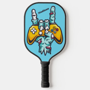 Raquette De Pickleball Nom personnalisé Gamer Zombie