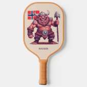 Raquette De Pickleball Nom personnalisé Norwegian Troll (Verso)