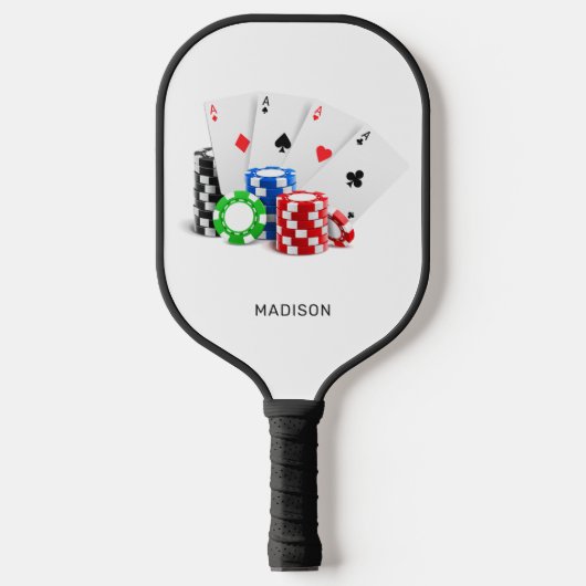 Raquette De Pickleball Nom personnalisé Poker / Casino (Recto)