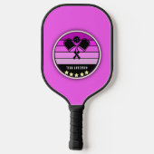 Raquette De Pickleball Nom personnalisé rose (Verso)