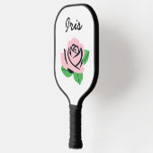 Raquette De Pickleball Nom personnalisé rose rose (Gauche)