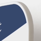 Raquette De Pickleball Nom personnalisé Rouge Blanc Marine Bleu (Détail gauche)