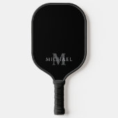 Raquette De Pickleball Nom personnalisé simple moderne Monogramme initial (Recto)