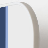 Raquette De Pickleball Nom personnalisé White Navy Blue Ancre (Détail gauche)