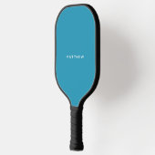 Raquette De Pickleball Nom simple du monogramme bleu (Gauche)