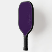 Raquette De Pickleball Nom simple/simple du monogramme violet foncé + Con (Gauche)