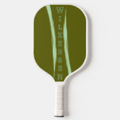 Raquette De Pickleball Nom vertical simple vert clair (Verso)