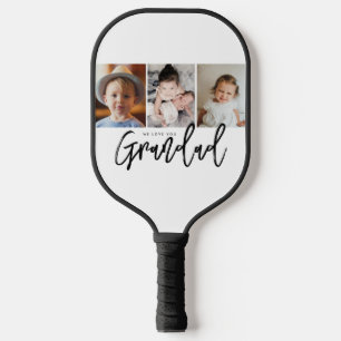 Raquette De Pickleball Nous t'aimons Papy Collage de photos personnalisé