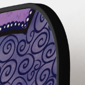 Raquette De Pickleball Nuages mignons, coeurs et gouttes de pluie (Détail gauche)