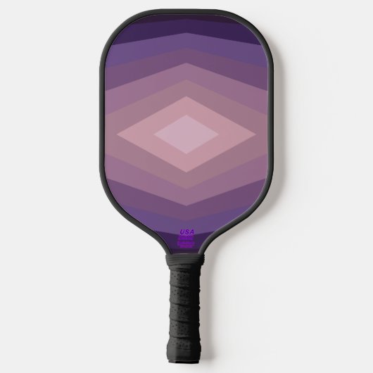 Raquette De Pickleball Nuances D'Art Abstrait Géométrique Violet (Verso)