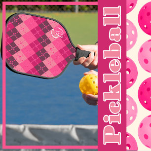 Raquette De Pickleball Nuances de Jacquard rose Sporty Preppy Personnalis