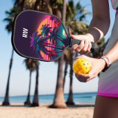 Raquette De Pickleball Nuit tropicale néon