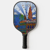 Raquette De Pickleball NYC psychédélique : Chrysler, Flatiron #1 (Verso)
