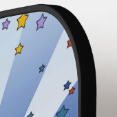 Raquette De Pickleball NYC psychédélique : vue large Skyline ESB (Détail gauche)