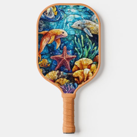 Raquette De Pickleball Ocean Animals Art Pickleball Paddle (Recto)